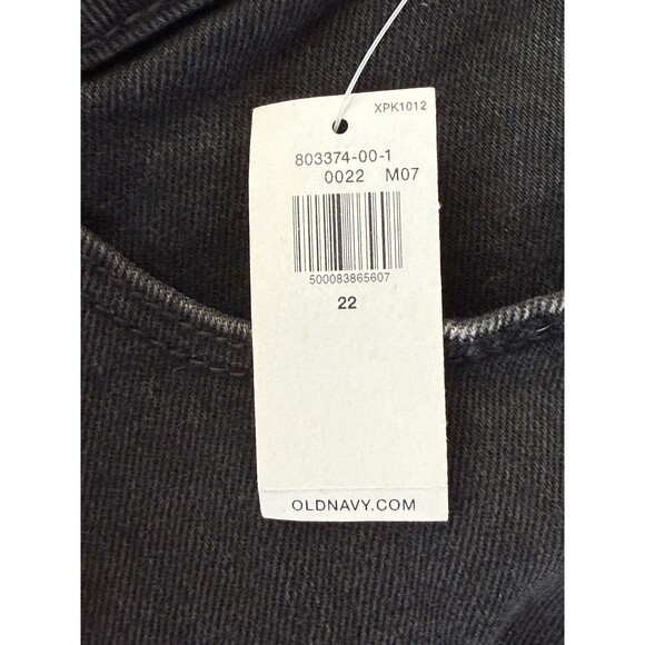 Old Navy Denim Skirt Size 22 Black Gray Denim Front Slit Women’s Size 22 NWT - Picture 7 of 8